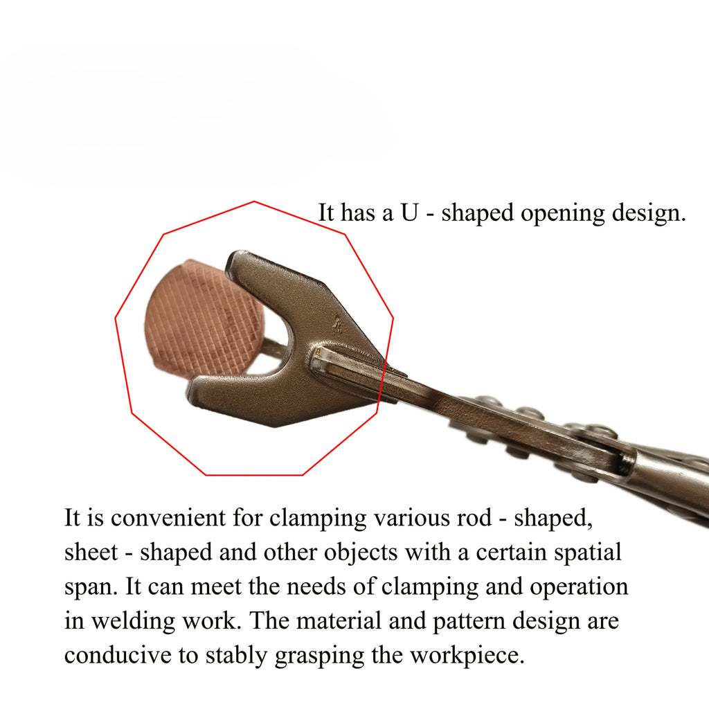 10-Inch Plugweld Welding Pliers with Copper Alloy Backing & -Jaw Locking Clamp - Heavy-Duty Mig for Automotive Body Repair