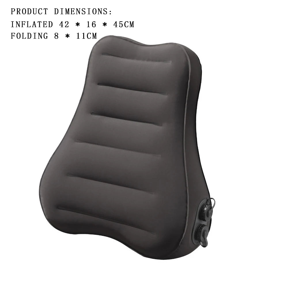 Automatic Inflatable Camping Inflatable Pillow Portable Ultralight Travel Hiking Air Sleeping Pillow for Neck and Lumbar Support