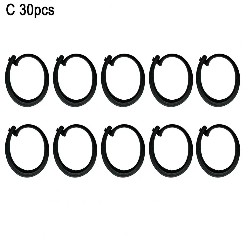 Outdoor Curtain Rings Outdoor Hotel Gazebo Curtain Hooks Heavy Duty Plastic Track Accessories for Netting Gnats Black