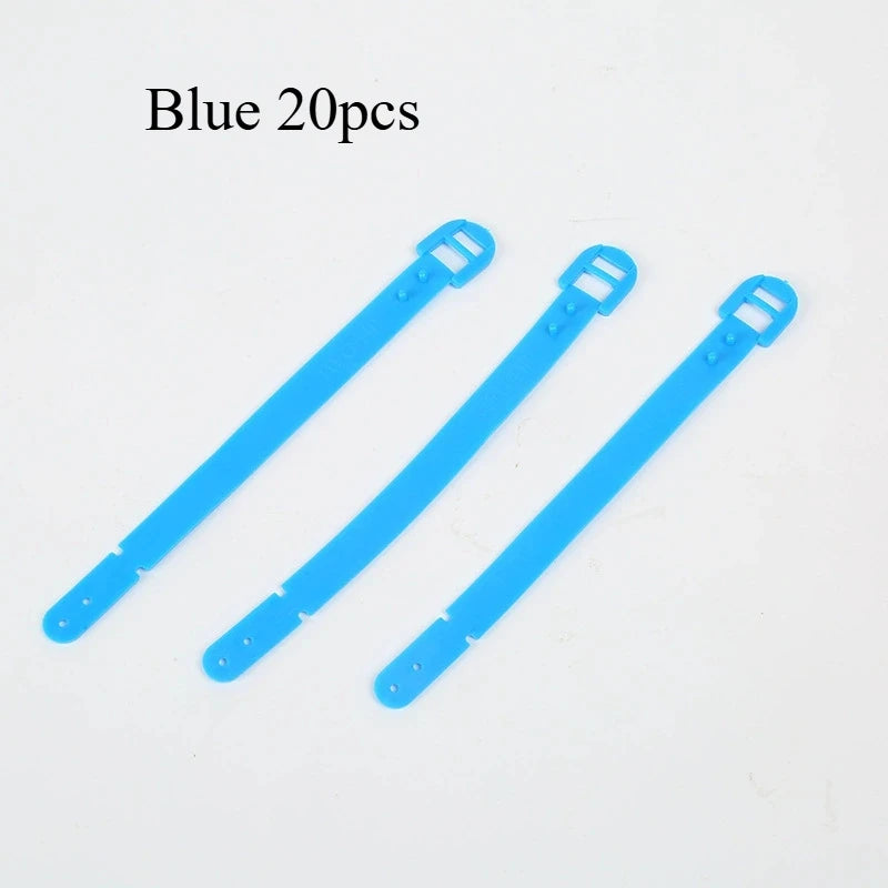 20Pcs Silicone Luggage Tag Strap Color Glue Luggage Tag Strap PVC Luggage Tag Strap Luggage Tag Hanging Rope