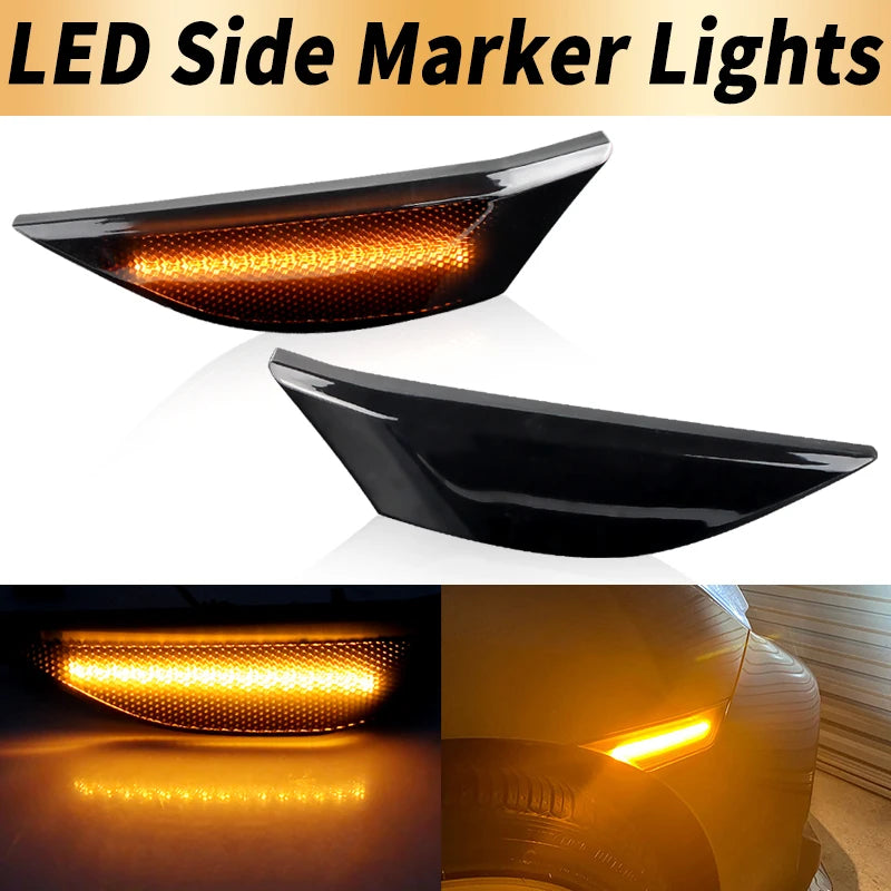 2PCS LED Side Marker Lights Canbus For 991 Carrera S 4 4S 2012-2016 GTS GT3 981 Cayman 2014-up Boxster 2013-up Turn Signal Lamps