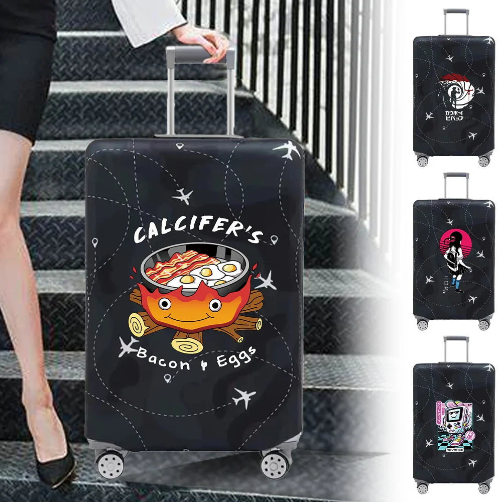 Baggage Covers Travel Luggage Protective Cover Stretch Dust Suitcase Covers Cartoon Print Series for18-32inch Travel Accessories