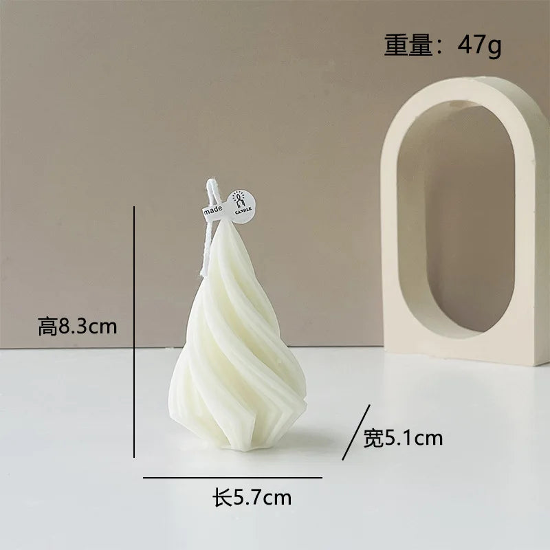 Nordic Minimalist White Scented Candle Atmosphere Home Decor Wedding Arrangement Cylinder Geometric Shape Fragrance Candle