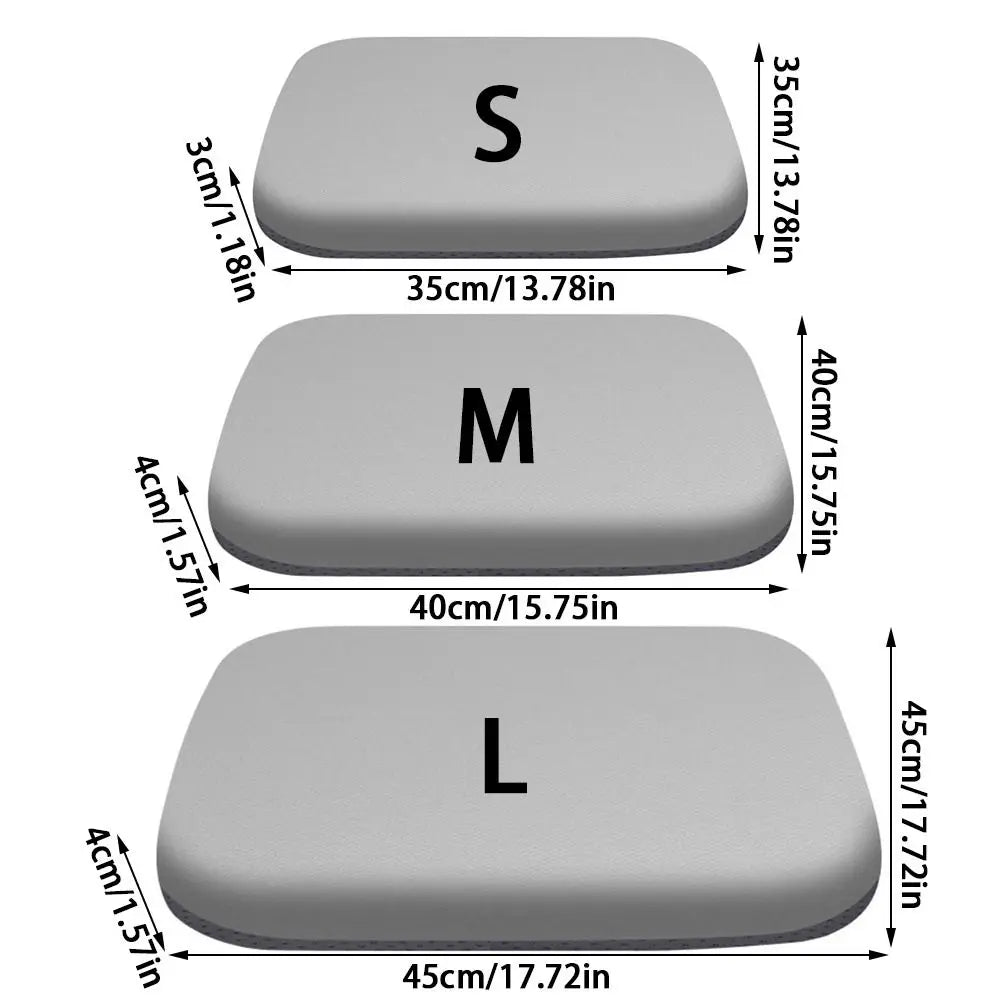 4cm Thick Seat Cushion Ultra Soft Breathable Office Chair Pad Anti-Slip Rebound Car Seat Pad