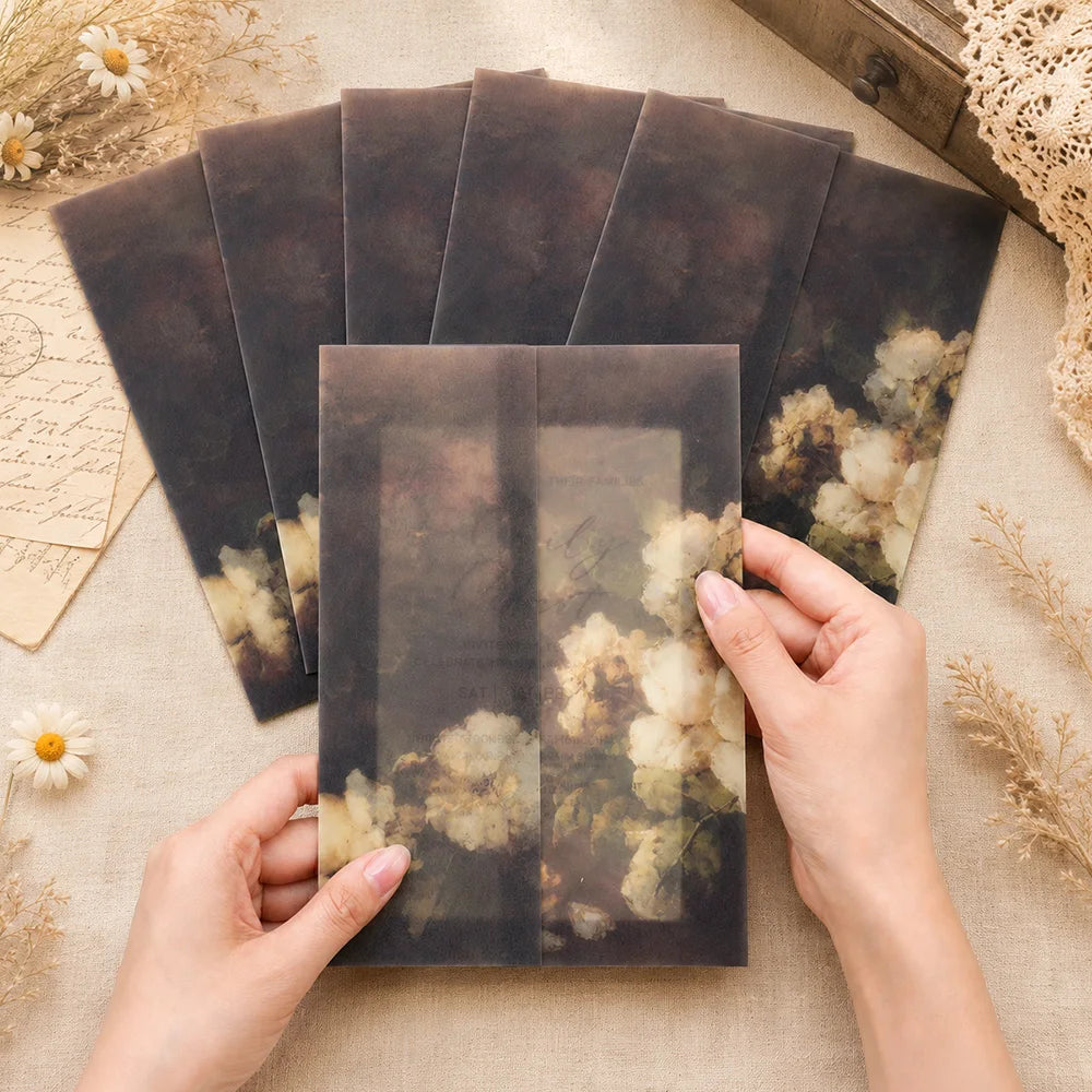 20/50pcs Pre Folded Vellum Jackets for Wedding Invitation Card, for Wedding Invitation Packages,Baby Showers,Birthday Invitation