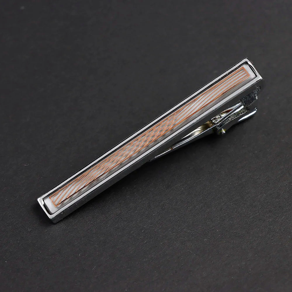 New High Quanlity Classic Golden Sliver 6cm Designer Metal Tie Clips Set Necktie Pin For Men Business Banquet Accessories Gift