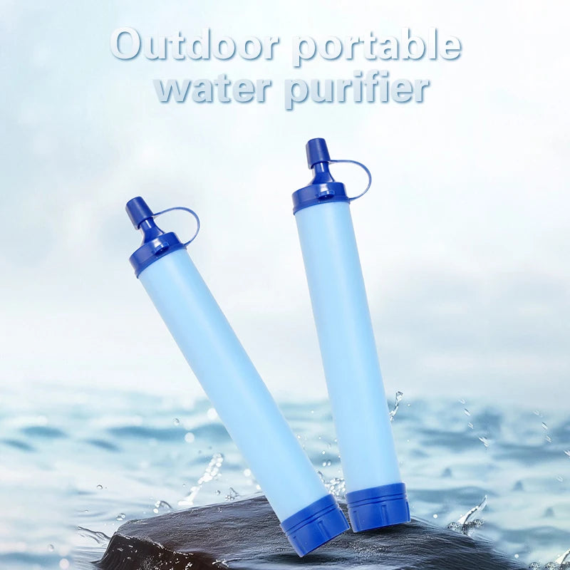 1/2/4/5pcs 396 Gallons Outdoor Personal Water Filter 0.01Mi 4-Stage Filtration System Portable Water Purifier Survival Straws