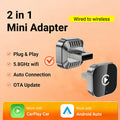 2026 2IN1 Wireless CarPlay Android Auto USB Adapter Mini Dongle Smart Box Plug Play For VW Toyota Nissan Honda Ford Benz Mazda