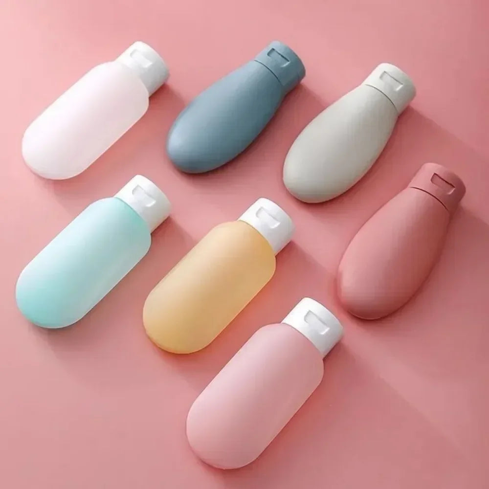 3/4Pcs Travel Botttles Set Refillable Bottle Cosmetic Containers 60ml Cream Lotion Shampoo Travel Dispenser Squeeze Tube Makeup