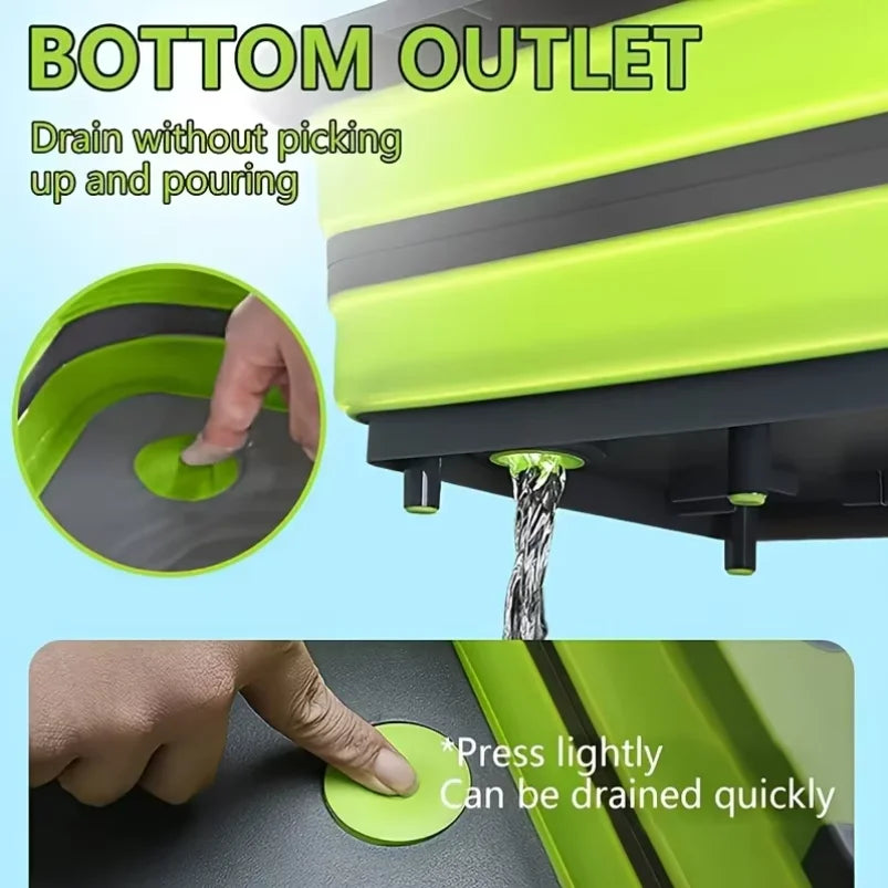 Portable Space Saving Basin with Built-in Sink and Storage Function - Perfect for Outdoor Camping Travel Home Folding Basin