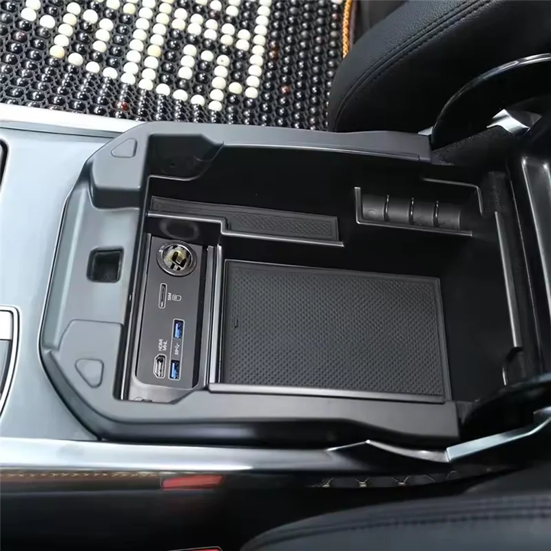For Land Rover Range Rover Sport L494 2013-2017 Car Central Armrest Box Storage Box Organizer Tray Interior Accessories