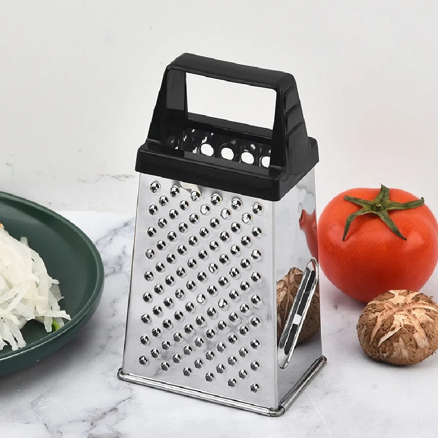 1pc Stainless Steel Four-sided Grater Vertical Vegetable Grater Multifunctional Household Stereo Melon Slicer