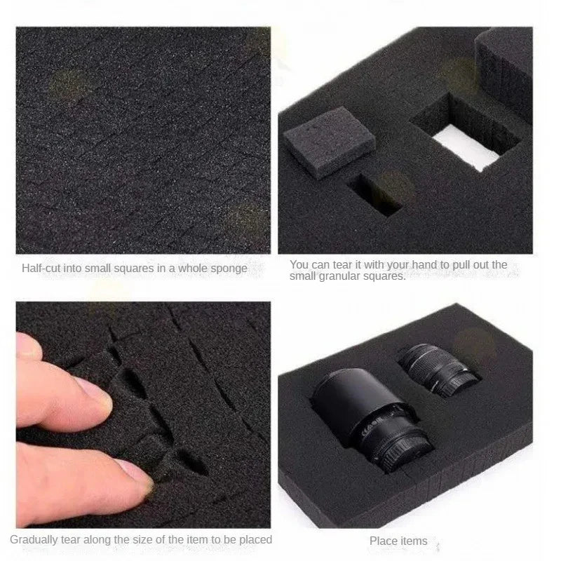Pre-cutting Foam Insert High Density Pick Pluck Sponge Pick Apart Toolbox Foam Customizable Size Shadow Foams Packaging Supplies