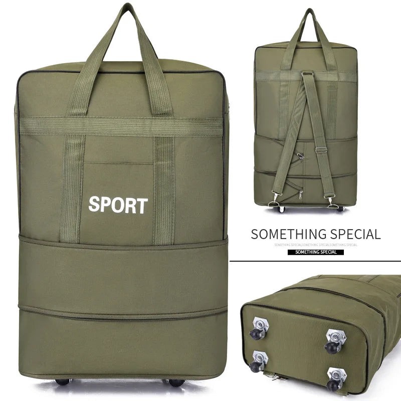 Air Checked Bag Luggage Travel Universal Wheel Foldable  Moving Storage  Oxford Waterproof  Packing Cubes