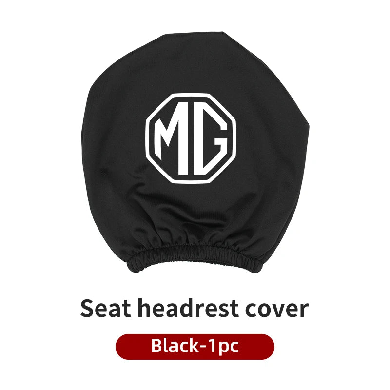 Car Black Seat Cover Headgear Headrest Covers Decoration For Morris Garages MG 3 5 6 7 HS ZS GS Hector TF GT ZR RX5 RX8 350 550