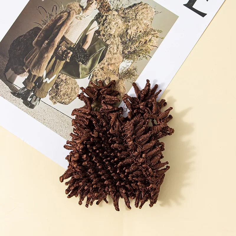 Folded Bubble Design Shopping Bag Swollen And Shrunken Hedgehog Shape Magic Bubble Bag Fashion Simple Craft Design Handbag