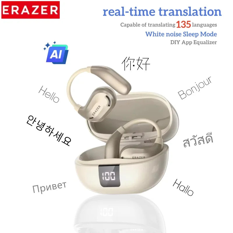 ERAZER XT66PRO Bluetooth 5.4 Earphones sport Headsets games Earbuds Wireless Headphones LED Display Long Standby Touch Earbuds