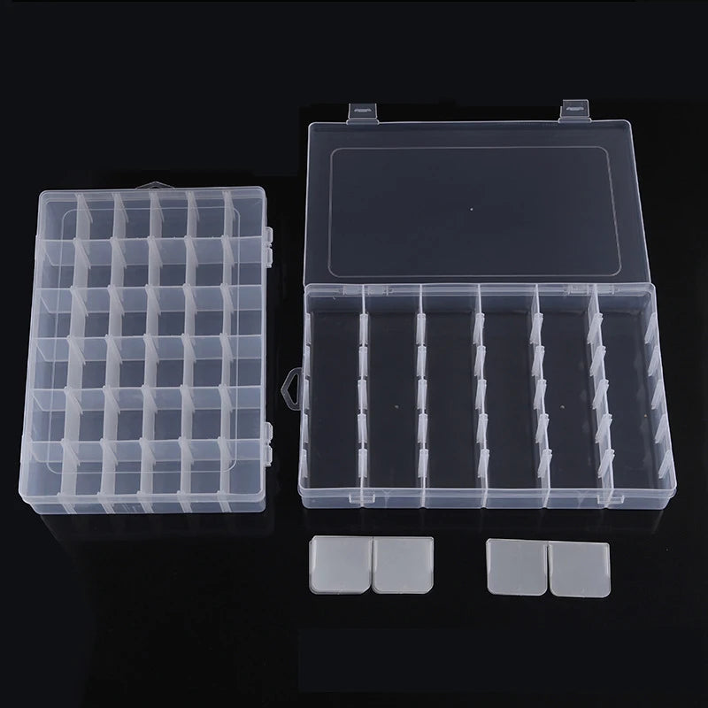 Transparent Data Cable Organizer Case Classification Dustproof Card Organizer with Lid Clutter Office Table Collection Box