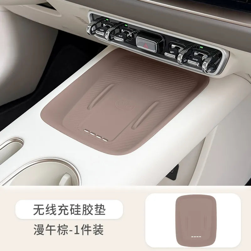 For 2026 GWM ORA 5 Dawn White Armrest Storage Box Under Console Organizer Cup Holder Phone Slot Storage Tray Interior Accessory