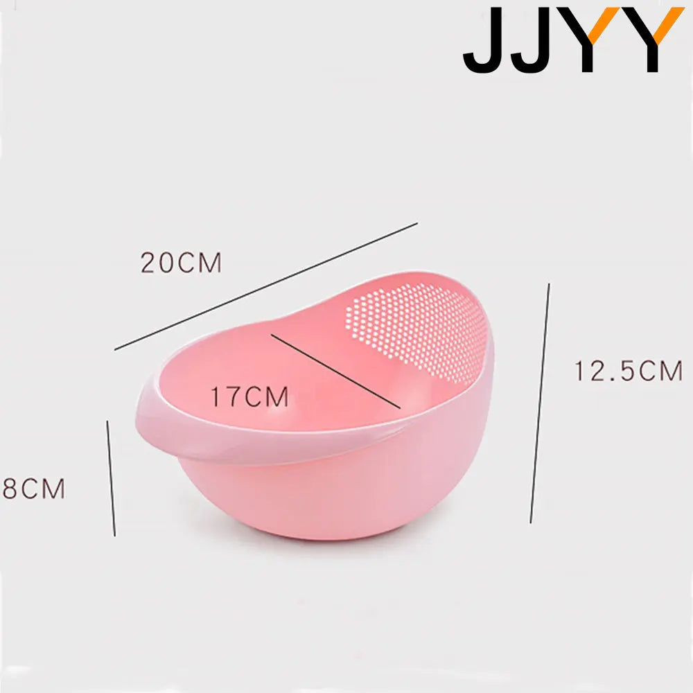 JJYY Rice Sieve Plastic Colander Sieve Rice Washing Filter Strainer Basket Kitchen Tools Food Beans Sieve Fruit Bowl Drainer