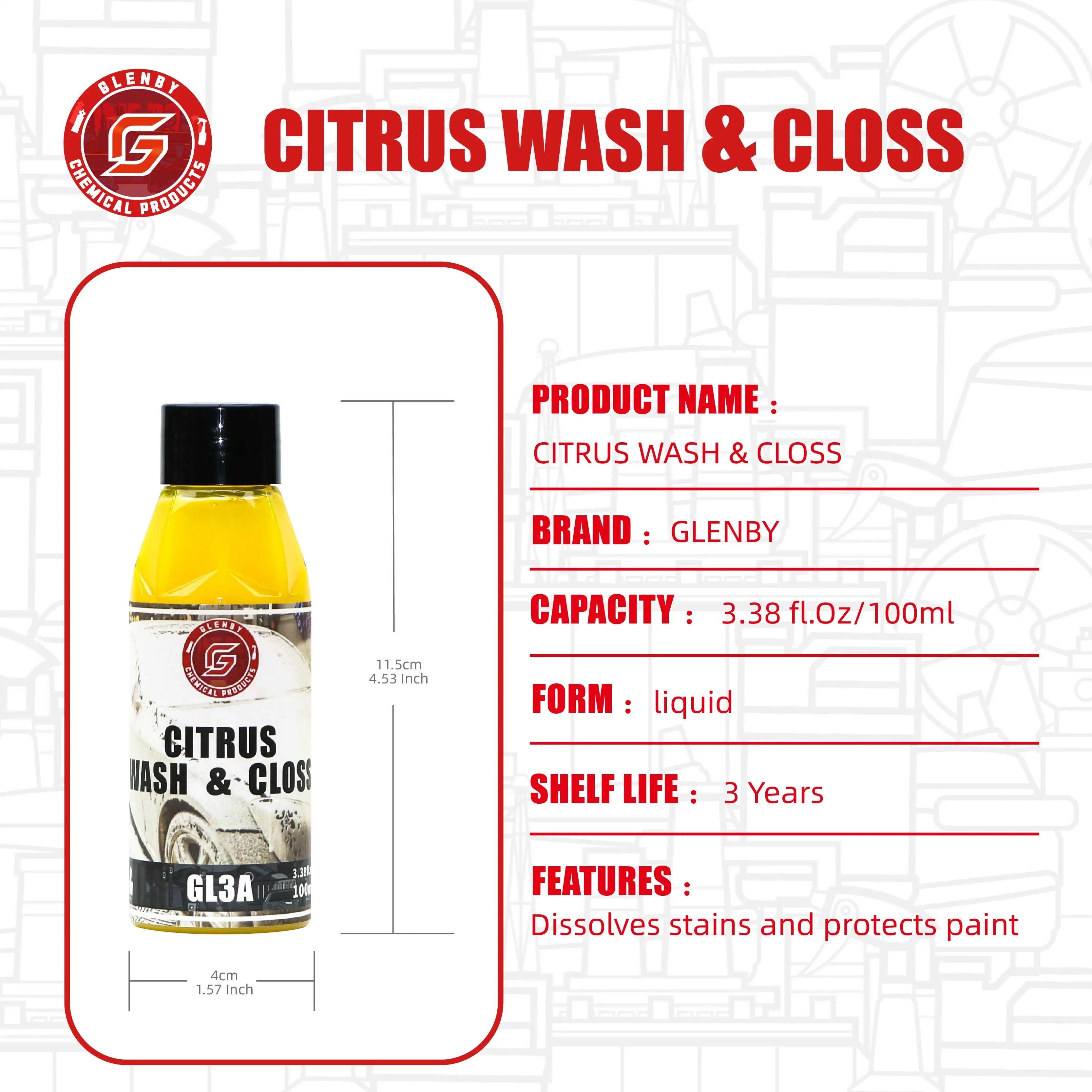 GL3A Glenby High Concentrate Car Wash Shampoo Magic Snow Foam Car Wash Shampoo 100ml For Car care