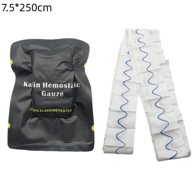 Medical Hemostatic Gauze Soluble Emergency Trauma Wound Dressing Sterile for Home Outdoor First Aid Survival Gear