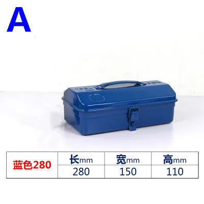 Blue Double Layers Tool Box Multifunctional Metal Storage Box Household Electrician Hardware Maintenance Tools Box