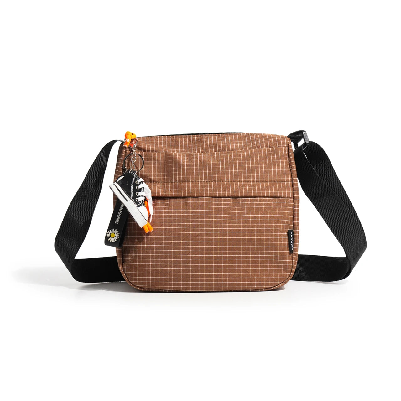 Crossbody Bag Unisex Japanese Korean Simple Waterproof Small Square Lightweight Daily Outdoor Travel Phone Shoulder Bag