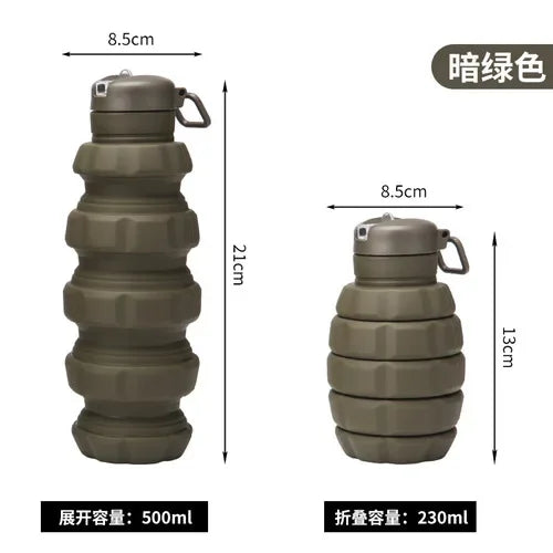 New Portable Silicone Water Bottle Retractable Folding Coffee Bottle Cups E Outdoor Travel Tools Collapsible Sport Bottles
