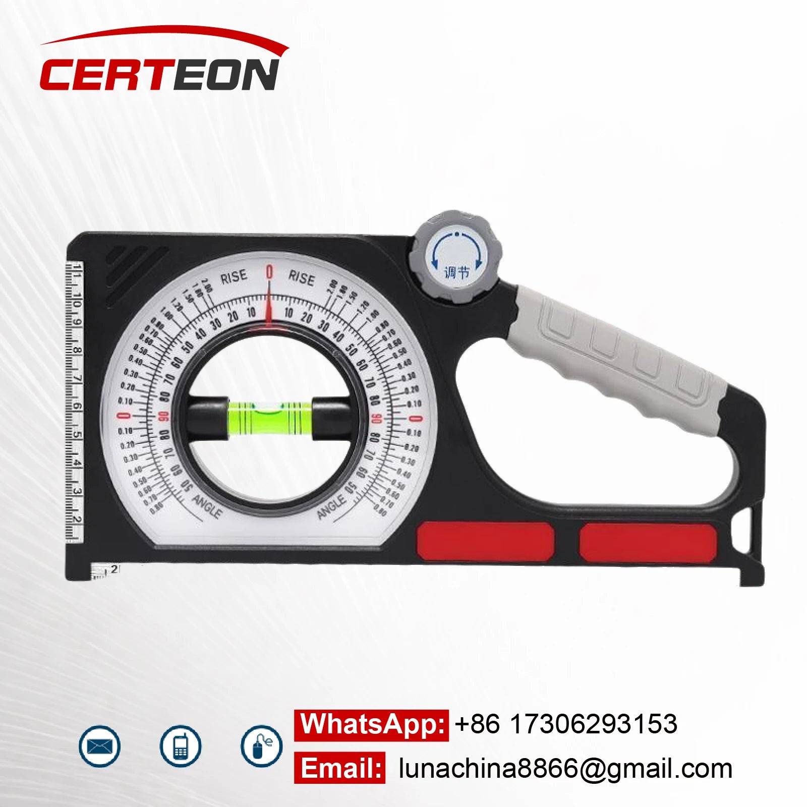 MS130 Angle & Slope Measuring Instrument Digital Angle Finder Magnetic Protractor for Industrial Pipe Alignment
