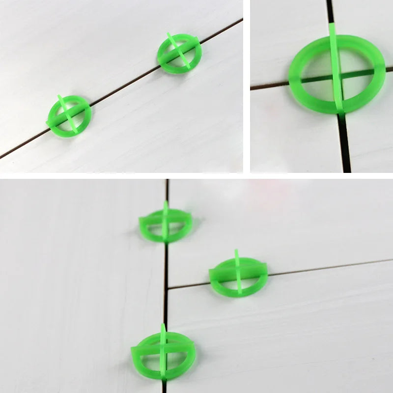Tile Leveling Spacer Clips 100pcs Recyclable Plastic Tile Leveling System Base Spacer for Secure Floor and Wall Setting