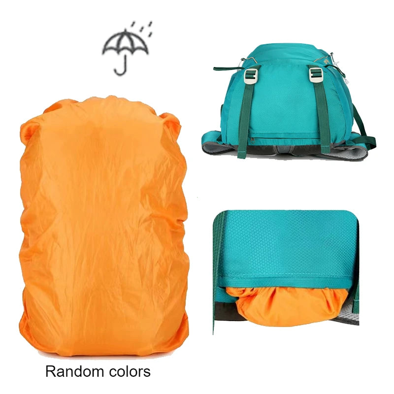 40L outdoor hiking camping backpack outdoor waterproof lightweight mountaineering bag cycling backpack with waterproof cover