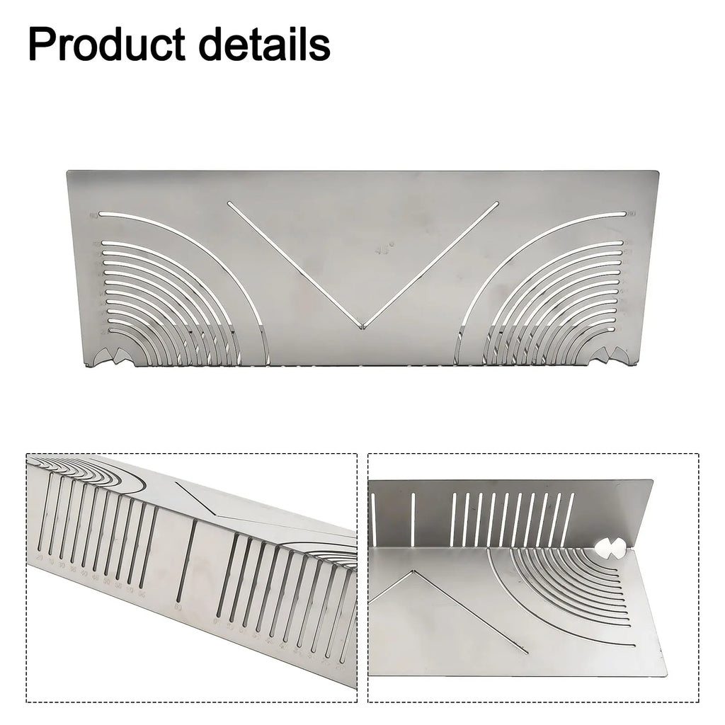 Multifunctional Square  Tube Rounded  Corner Drawing  Ruler Multi-Drawing Ruler Two-way 45 Degree Angle Precise Line Drawings