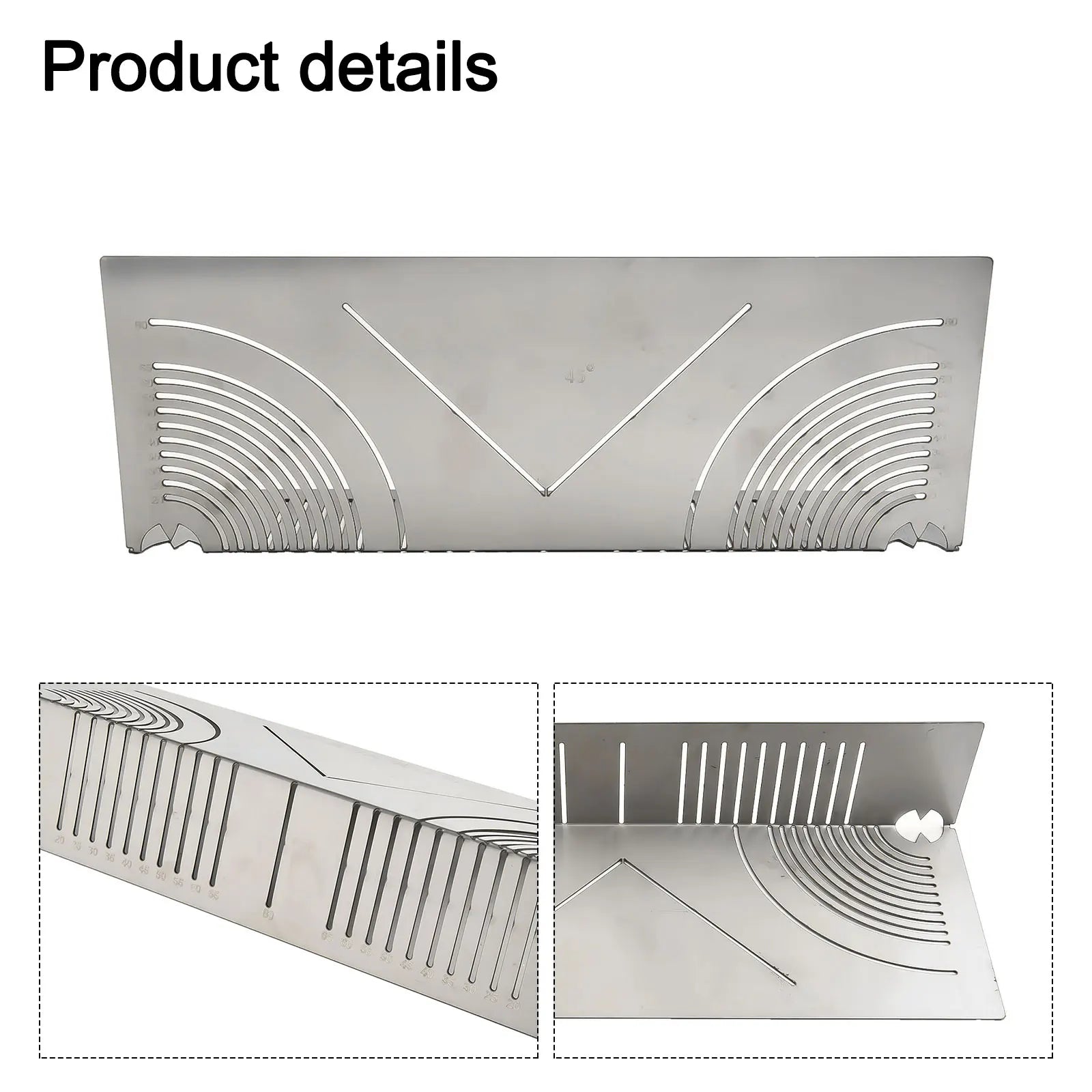 Multifunctional Square  Tube Rounded  Corner Drawing  Ruler Multi-Drawing Ruler Two-way 45 Degree Angle Precise Line Drawings