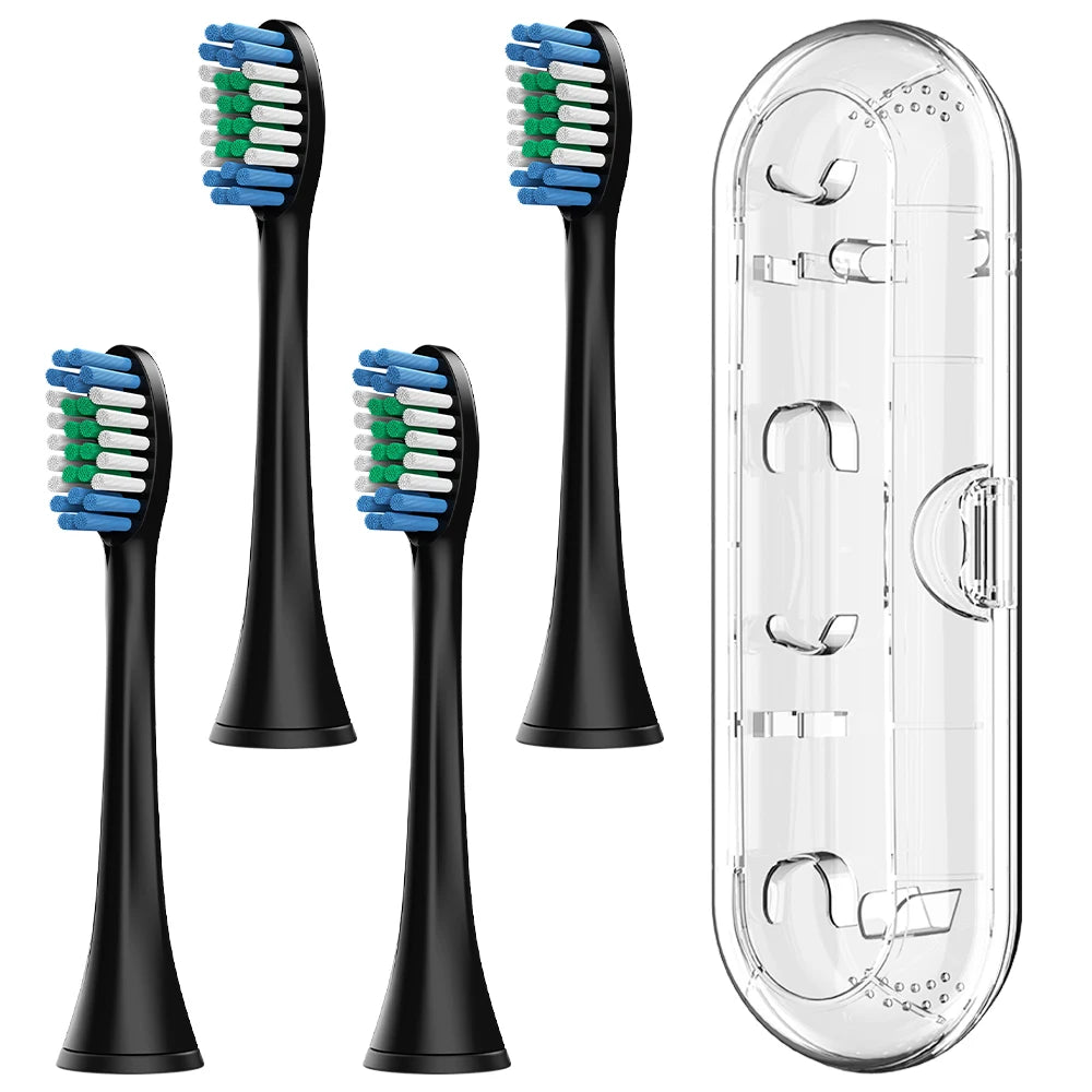 Toothbrush Travel Container & Replacement Brush Heads Compatible with Philips Sonicare Electric Toothbrush, for 4100/5300/6100