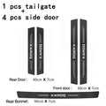 Car Carbon Door Sill Scuff Covers Black Door Panel Guards Protector Anti Scratch Sticker Tape For Skoda Karoq Car Accessorie