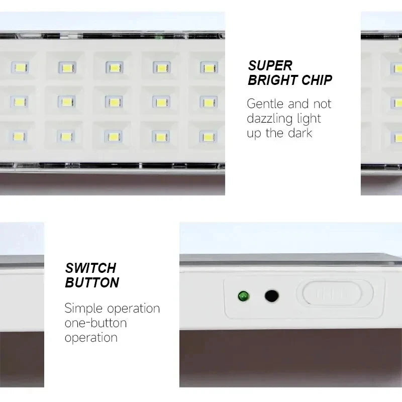 30LED Emergency Evacuation Light Fire Fighting Lamp Wall-mounted Smart Home LED Bulb Dimmable Power Failure Emergency Lighting