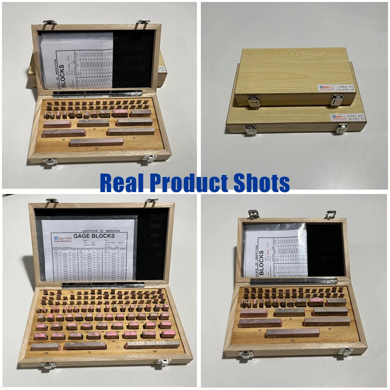 6-47Pcs/Set High Precision HSS Gauge Block Set, Metric/Inch Calibration Block Gage, Grade 0/1 with Certificate, Customizable