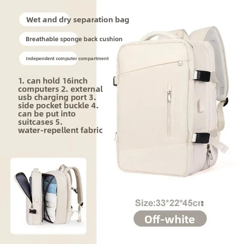 Large Capacity Expandable Travel Backpack Double Shoulder Bag for Business Trips Mountaineering And Computer Carrying