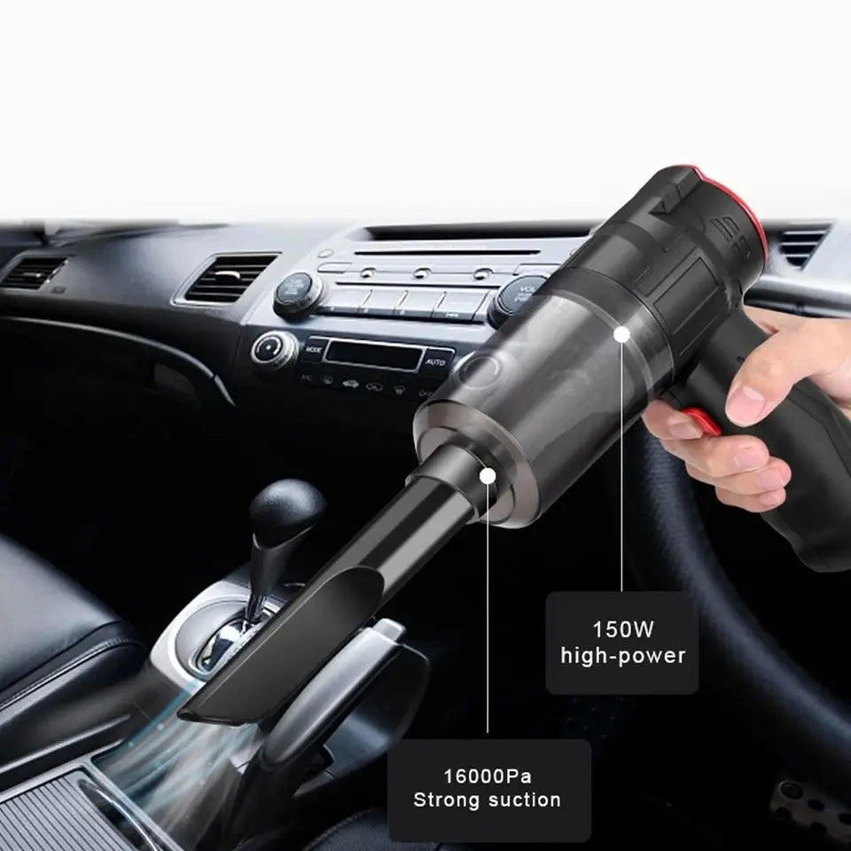 16000PA 150W Wireless Car Handheld Vacuum Cleaner Portable Powerful Suction Wet And Dry Smart Cordless Interior Accessories
