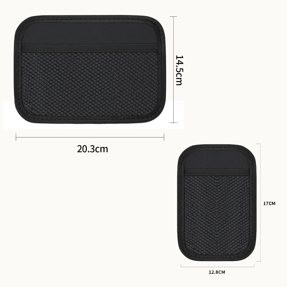 Car Leather Mesh Bag Oxford Fabric Storage Net Bags Car Interior Organizer Phones Coins Keys Storage Auto Stowing Tidying Tools