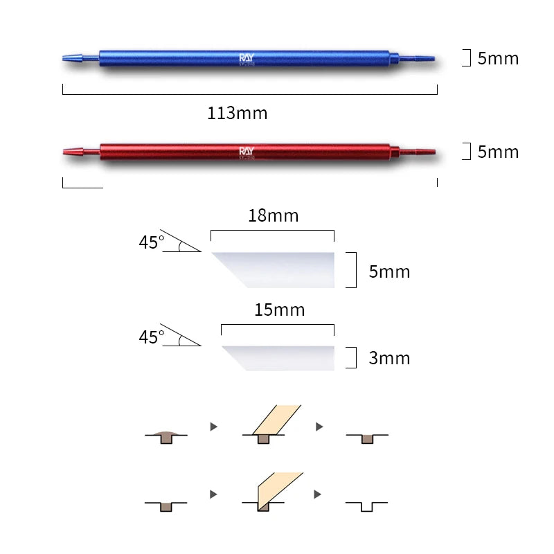 RAY Studio Metal Wiping Stick Seepage Cleaning Swab with Polyester Wiping Cotton Tips for Model Hobby Panel Liner Cleaning Stick