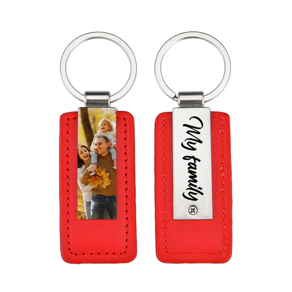 Customized Double-Sided Leather Alloy Luggage Tag With Photo And Text Gift For Family Friends And Loved Ones Custom Luggage Tag