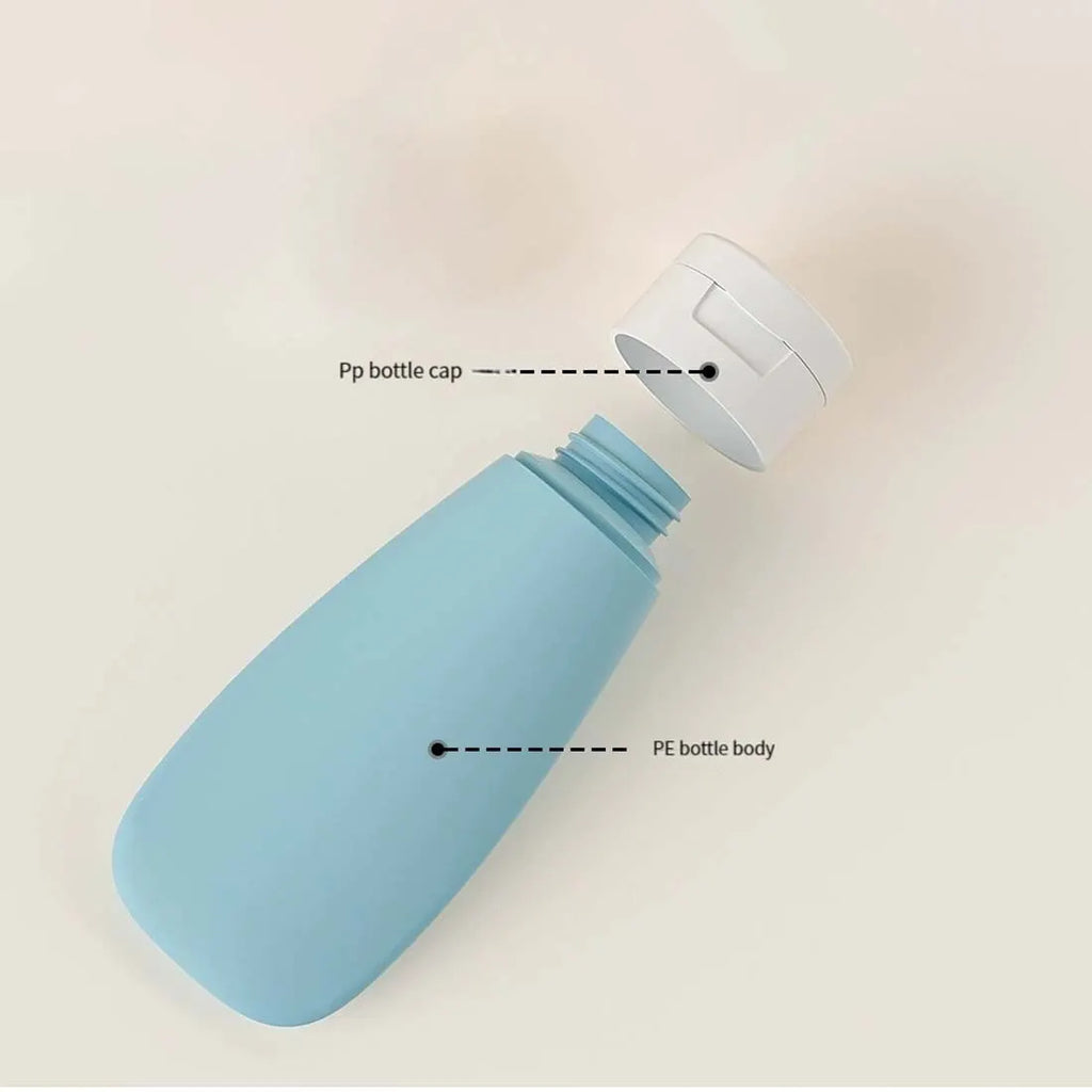 60ML Travel Bottles & Containers Small Mini Empty Plastic Squeeze Bottles for Travel Toiletries Shampoo with Storage Bag