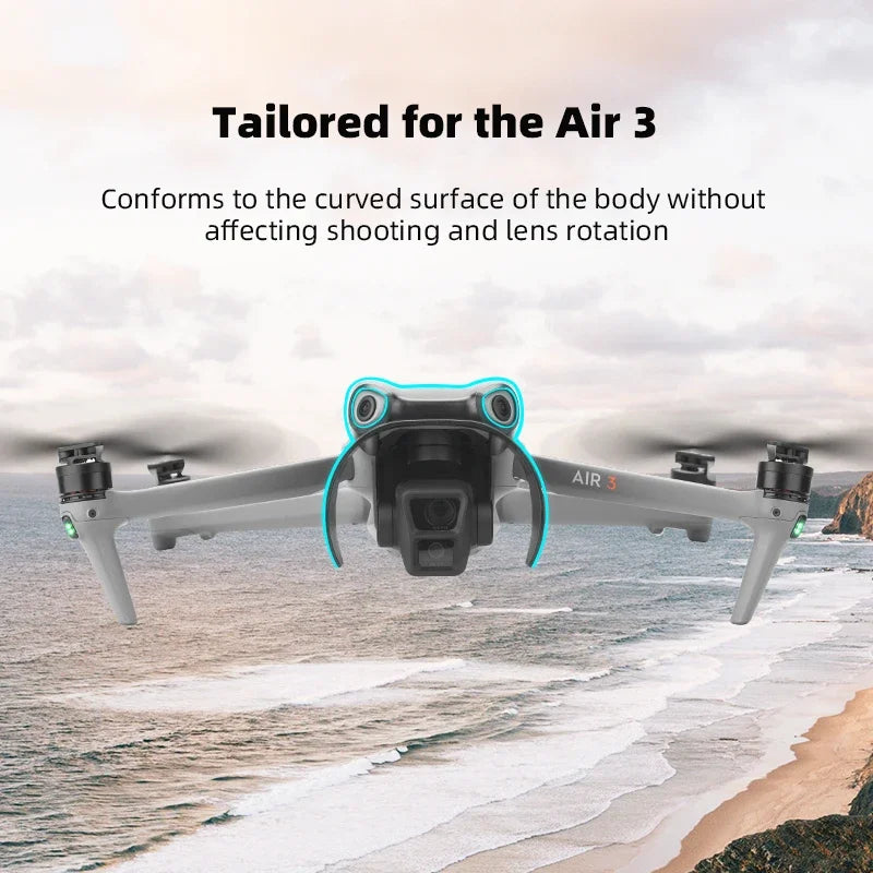BRDRC Lens Hood Sunshade for DJI AIR 3 Anti-Glare Sun Cover Gimbal Protective ABS Cage Drone Accessories