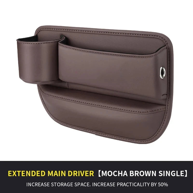 Car Seat Gap Storage Box Multifunction Car Interior Crevice Organizer Auto Seat Central Control Storage Bag With Cup Holder