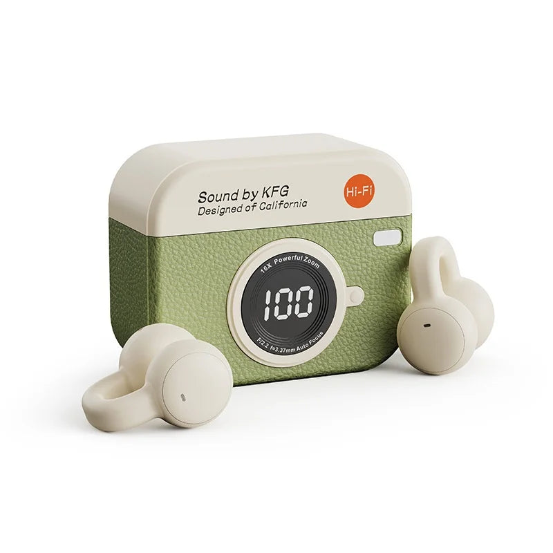 Sports Gaming Clip Ear Bluetooth Earbuds Noise Reduction Design Equipped with HD Microphone Delivers Clear Stereo Music