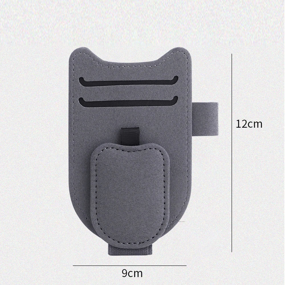 Magnetic Car Sunglasses Holder Sun Visor Glasses Clip PU Eyeglasses Hanger Portable Ticket Card Clip Auto Accessories