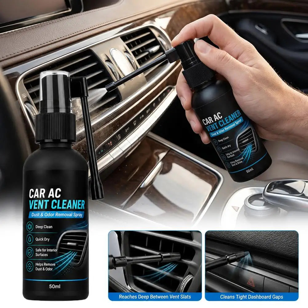 Auto Air Vent Cleaning Spray With Long Reach Nozzle Deep Remove Dust Bad Smell Fast Drying Dashboard Gap Cleaner