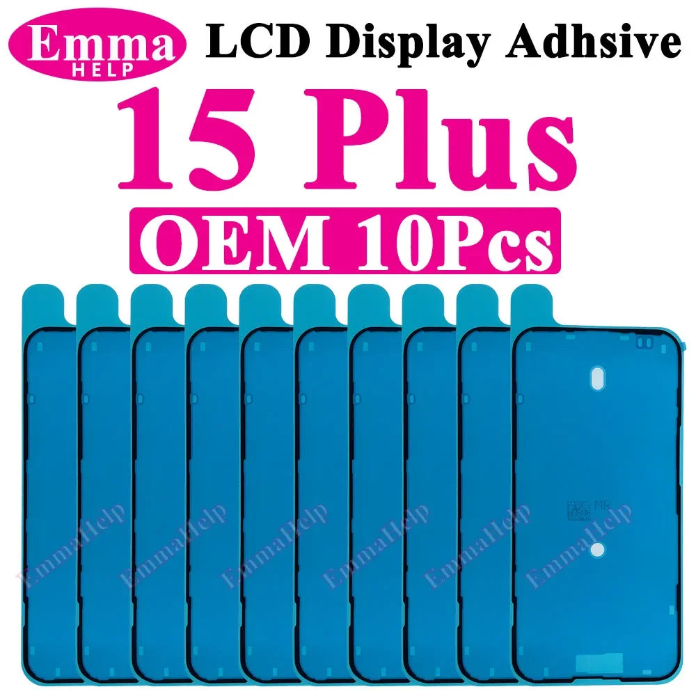 10pcs Waterproof Seal Sticker Back Cover Side For iPhone 16 Plus 15 Pro Max 14 16E Front LCD Display Adhesive Tape Seal